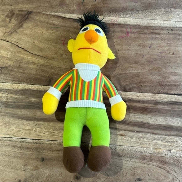 Vintage Sesame Street Hasbro softies Bert Burt Stuffed Animal Plush Toy Size 11" - Picture 2 of 5